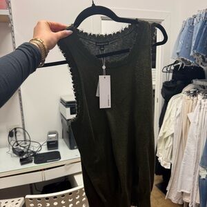 Minnie Rose Olive Green Tank Top